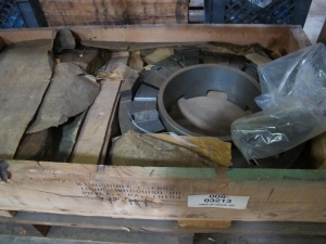 LOT TO INCLUDE: (9) COUPLINGS, SHAFT TYPE, 2" AND 2-7/8" BORE, KOP-FLEX FAST'S MODEL B SIZE 2-1/2 TYPE SB KIND, (1) CAP, CYLINDER END KIND. DRAG VALVE ACTUATOR END CAP, (1 MILK CRATE) SET, BEARING TYPE, CRANKSHAFT MAIN KIND. FOR SEISMIC FIRE TRUCK DIESEL ENGINE, (1 MILK CRATE) MISC. BEARING SHAFTS. LOADING & HANDLING FEE $15-4614